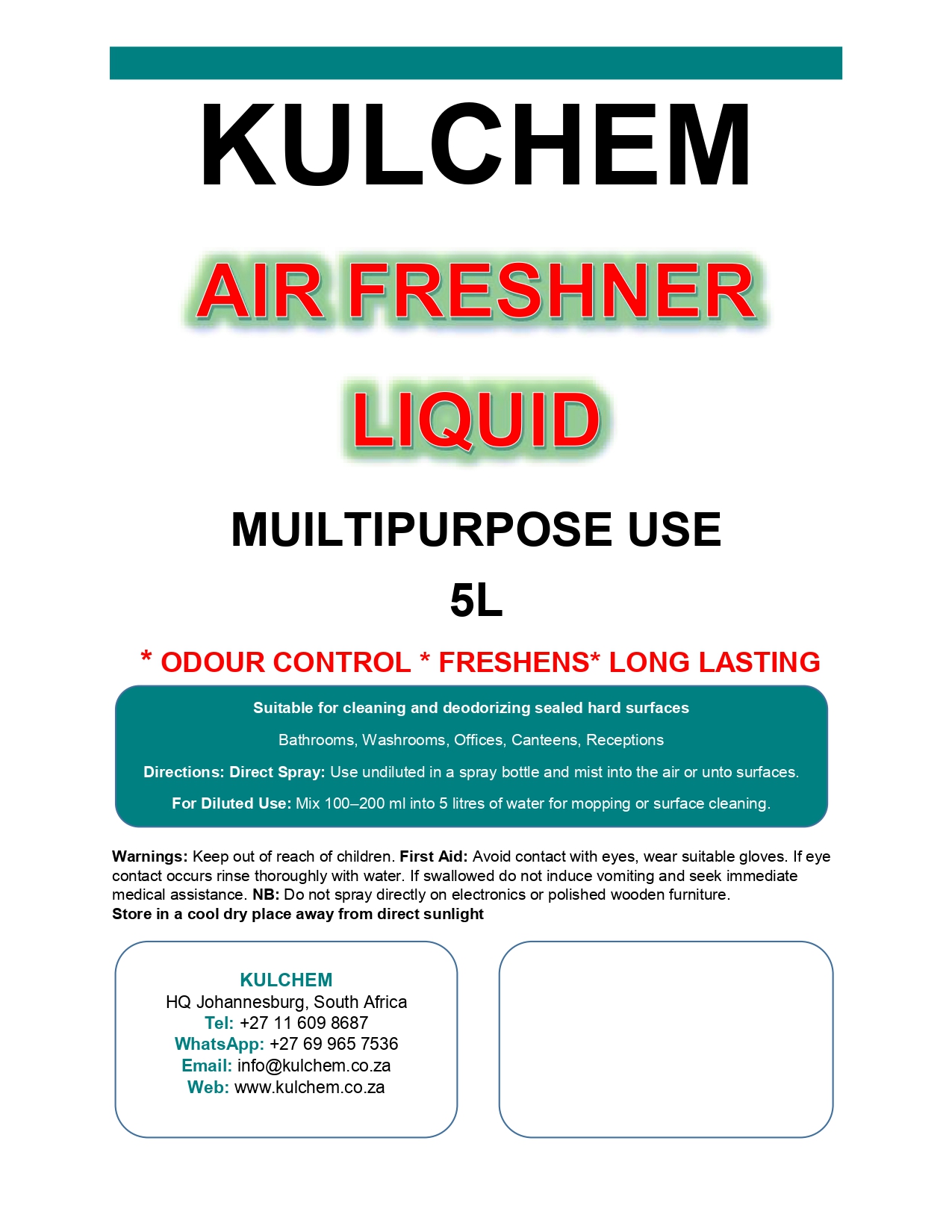 Air Freshner Liquid 5L