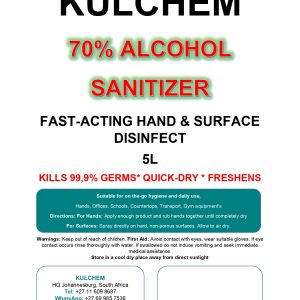 5L Kulchem Sticker 70 Alcohol Sanitizer